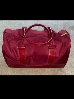 ESTEE lauder Vintage Red Multi Vinyl/Leather
Large Tote Bag Purse Handbag